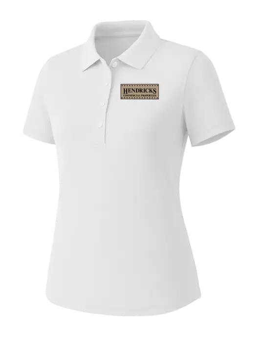Callaway Womens Core Bright White Performance Polo w/Hendricks Commercial Properties Logo