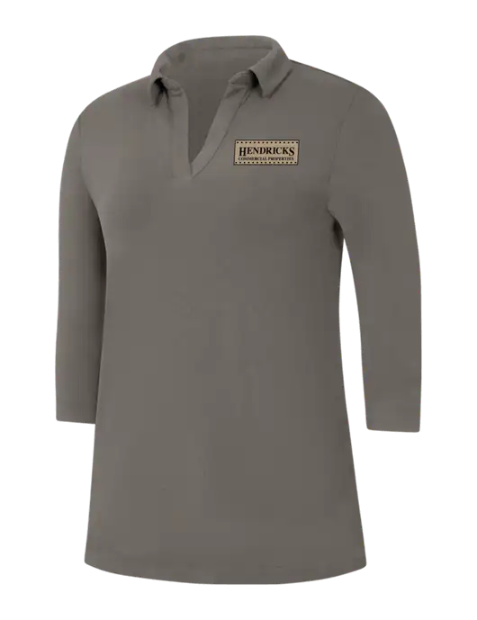 Womens Dark Grey Luxe Knit Tunic w/Hendricks Commercial Properties Logo