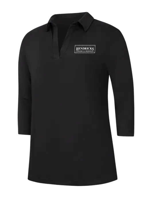 Womens Black Luxe Knit Tunic w/Hendricks Commercial Properties Logo