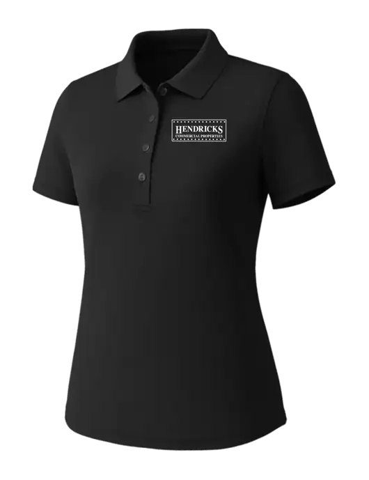 Callaway Womens Core Black Performance Polo w/Hendricks Commercial Properties Logo