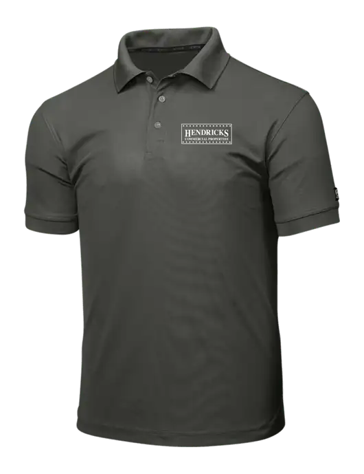 OGIO Medium Grey Caliber 2.0 Polo w/Hendricks Commercial Properties Logo