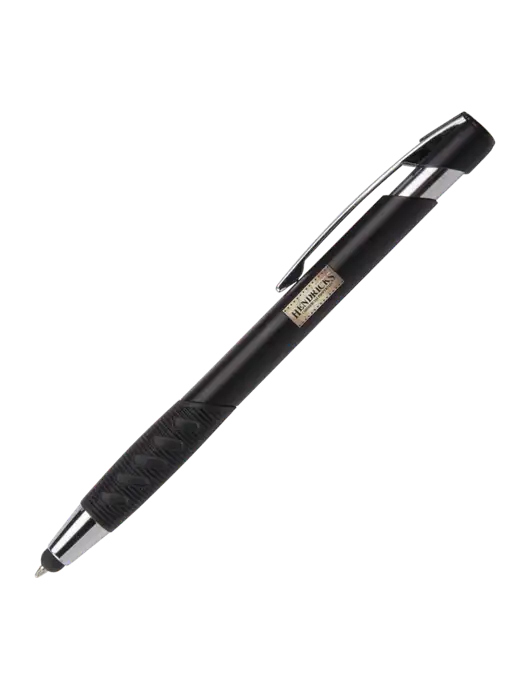 Alize Black Stylus Black Ink Pen w/Hendricks Commercial Properties Logo
