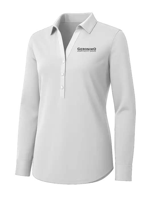 Womens White City Stretch Shirt w/Geronimo Logo