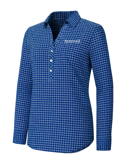 Womens Navy/White City Stretch Shirt w/Geronimo Logo
