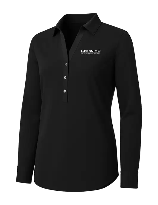 Womens Black City Stretch Shirt w/Geronimo Logo