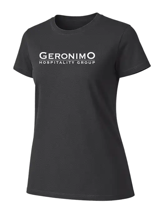 Womens Ring Spun Charcoal 4.5 oz T-Shirt w/Geronimo Logo