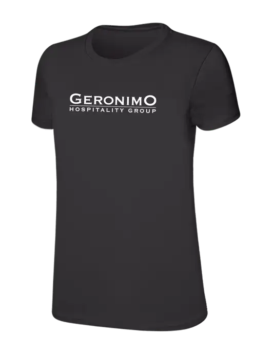 Womens Ring Spun Charcoal 4.5 oz T-Shirt w/Geronimo Logo