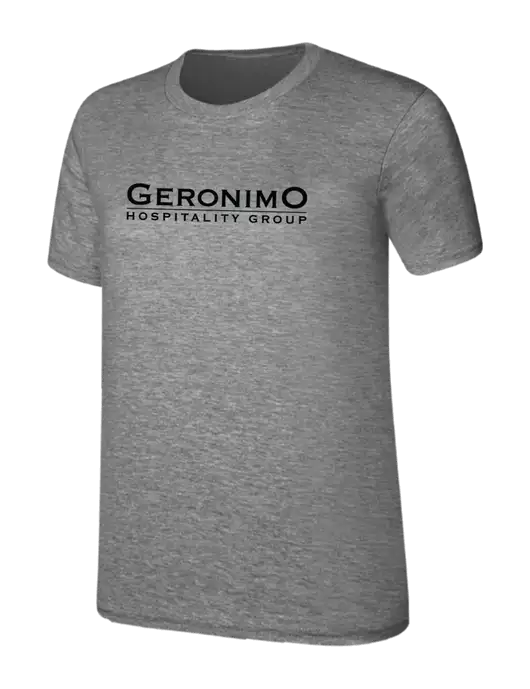 Womens Ring Spun Light Grey Heather 4.5 oz T-Shirt w/Geronimo Logo