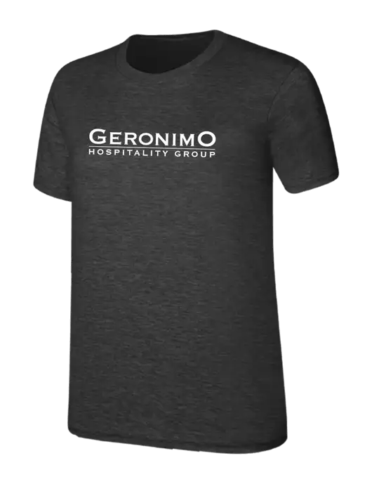 Womens Ring Spun Dark Heather Grey 4.5 oz T-Shirt w/Geronimo Logo