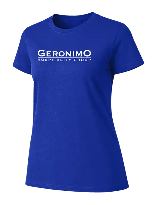 Womens Ring Spun Royal 4.5 oz T-Shirt w/Geronimo Logo
