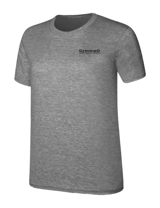 Womens Ring Spun Light Grey Heather 4.5 oz T-Shirt w/Geronimo Logo
