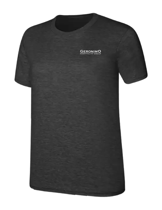 Womens Ring Spun Dark Heather Grey 4.5 oz T-Shirt w/Geronimo Logo
