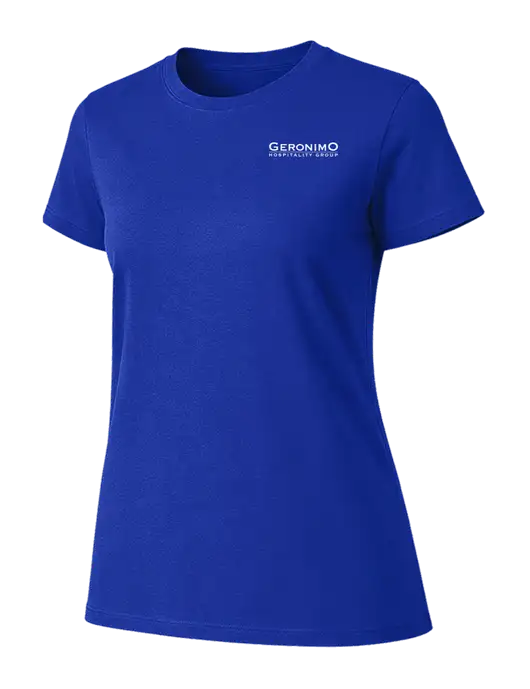 Womens Ring Spun Royal 4.5 oz T-Shirt w/Geronimo Logo