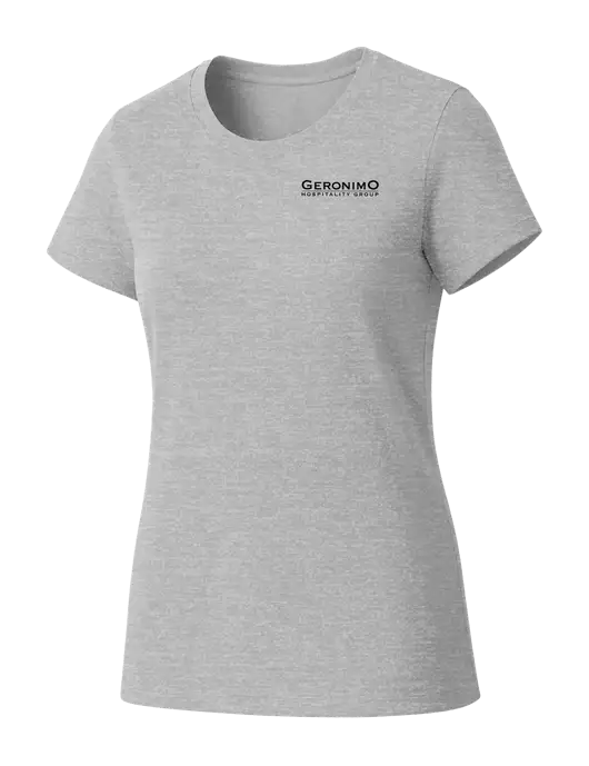 Womens Seriously Soft Light Heathered Grey T-Shirt w/Geronimo Logo