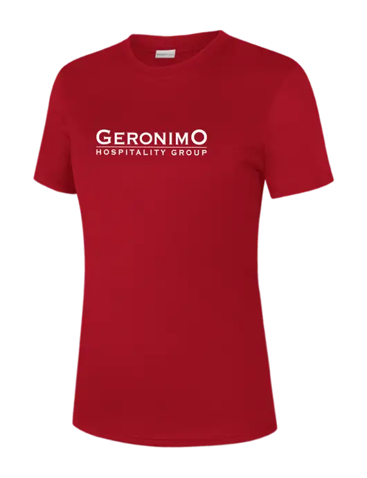  Womens Red PosiCharge Competitor Tee w/Geronimo Logo