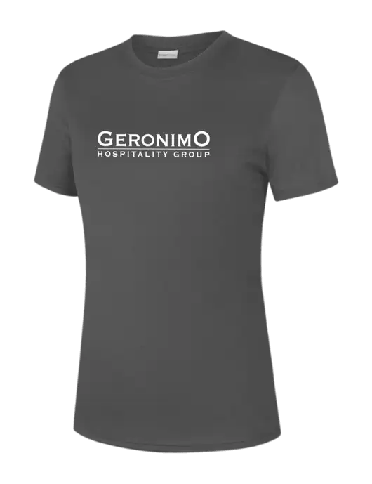  Womens Dark Grey PosiCharge Competitor Tee w/Geronimo Logo