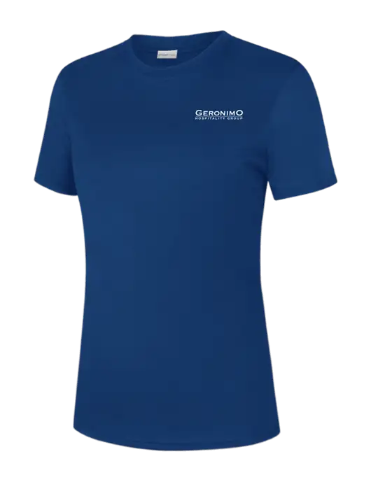 Womens Royal PosiCharge Competitor Tee w/Geronimo Logo