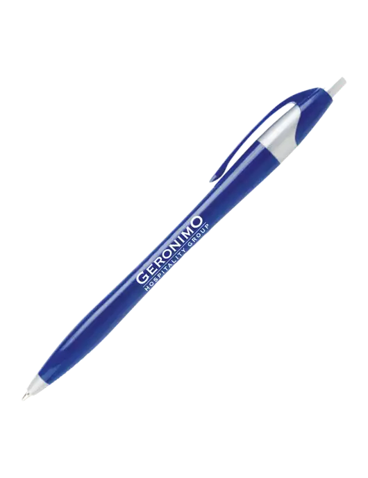Novella Navy/Silver Corporate Pen- Blue Ink w/Geronimo Logo