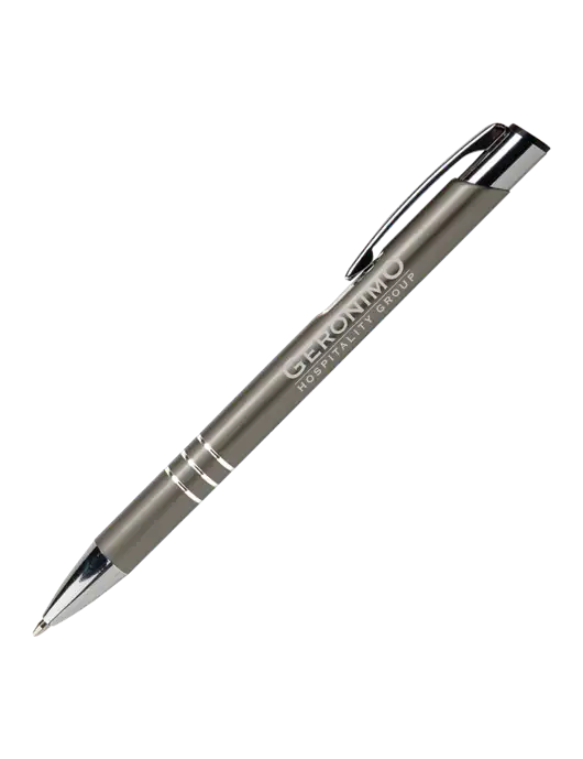 Laurent Gunmetal Pen - Black Ink w/Geronimo Logo