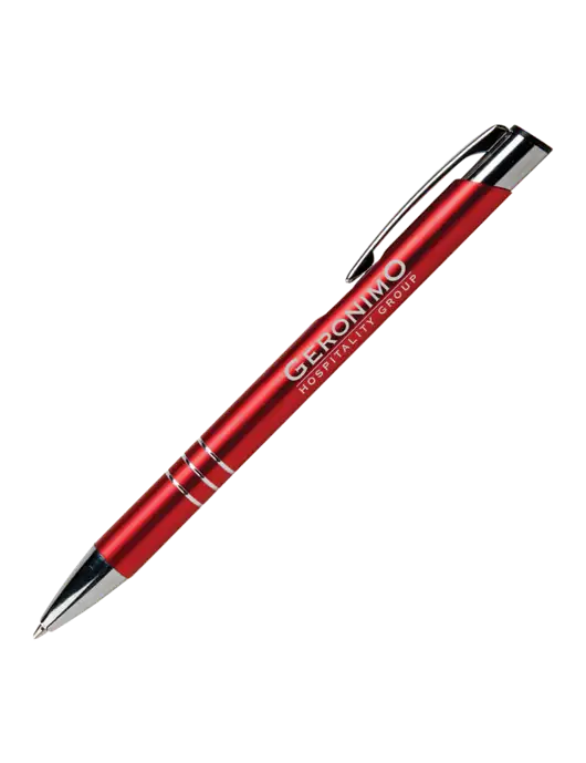 Laurent Red Pen - Black Ink w/Geronimo Logo