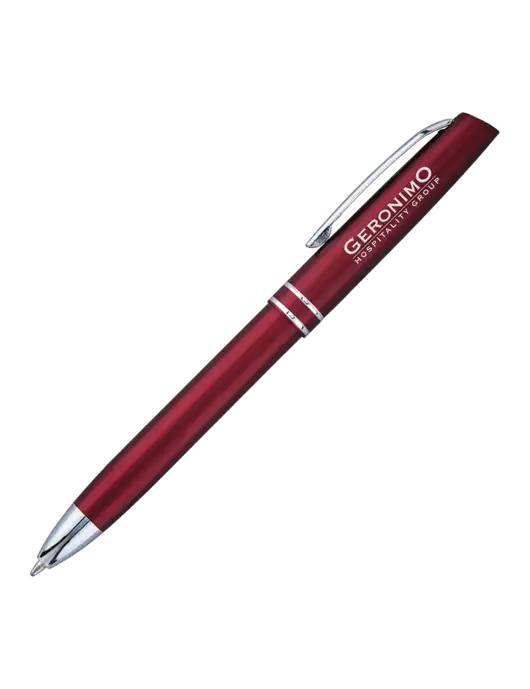 Maroon Anguilla Black Ink Pen w/Geronimo Logo