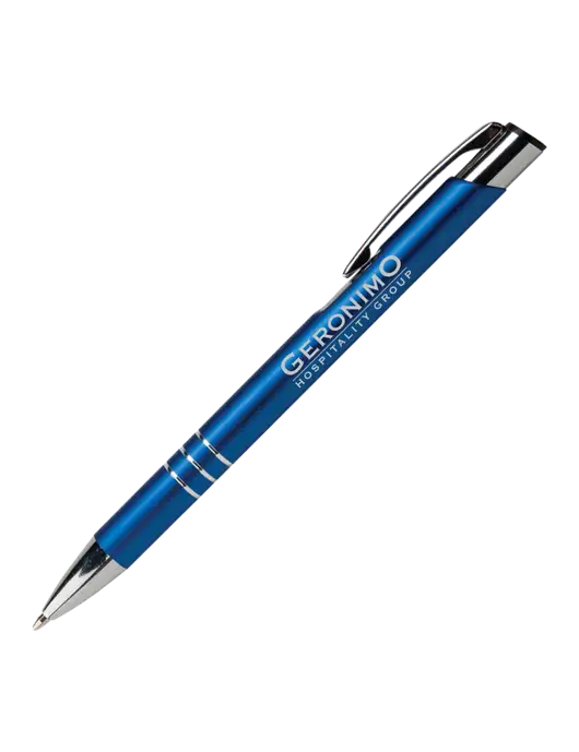 Laurent Blue Pen - Black Ink w/Geronimo Logo