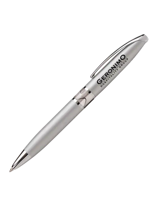 Illusion Silver Pen - Black Ink w/Geronimo Logo