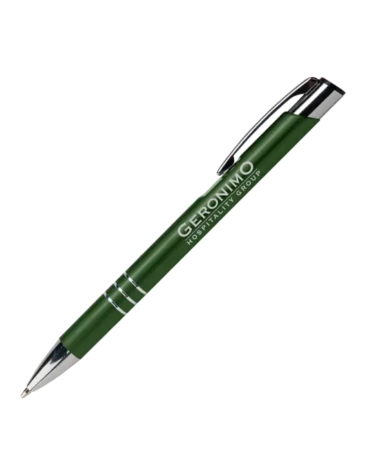 Laurent Green Pen - Black Ink w/Geronimo Logo
