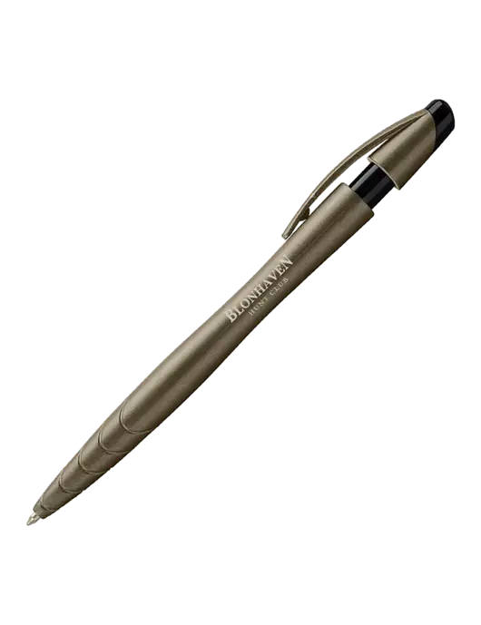 Awali Grey Metallic Pen - Black Ink w/Blonhaven Hunt Club Logo
