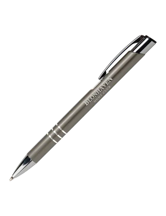 Laurent Gunmetal Pen - Black Ink w/Blonhaven Hunt Club Logo