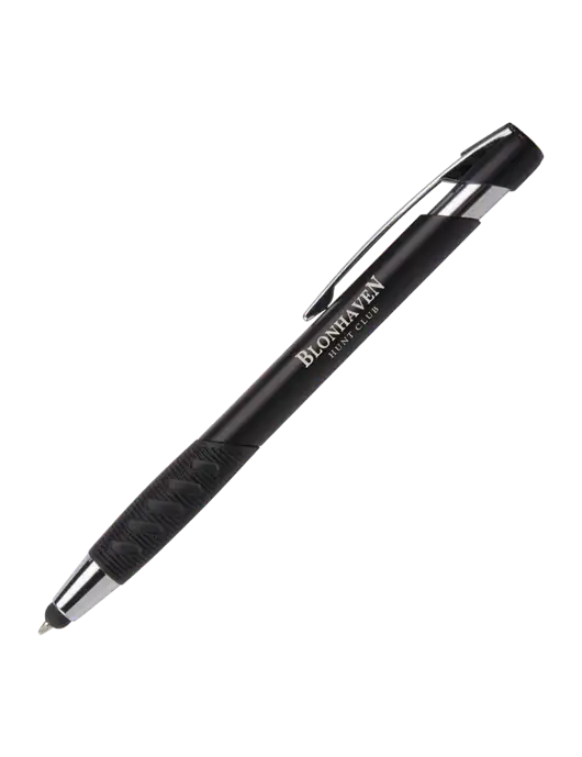 Alize Black Stylus Black Ink Pen w/Blonhaven Hunt Club Logo