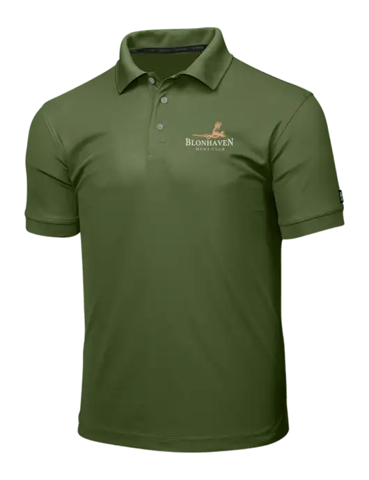 OGIO Olive Caliber 2.0 Polo w/Blonhaven Hunt Club Logo