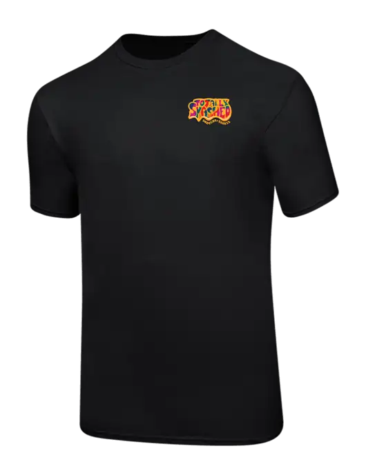 Ring Spun Jet Black 4.5 oz T-Shirt w/Totally Smashed Logo