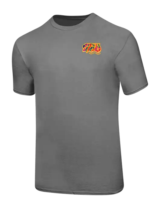 Ring Spun Medium Grey 4.5 oz T-Shirt w/Totally Smashed Logo