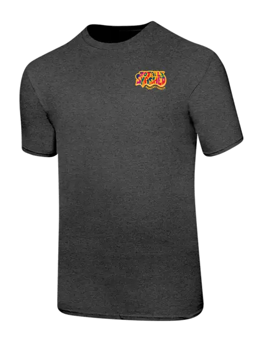 Ring Spun Dark Heather Grey 4.5 oz T-Shirt w/Totally Smashed Logo