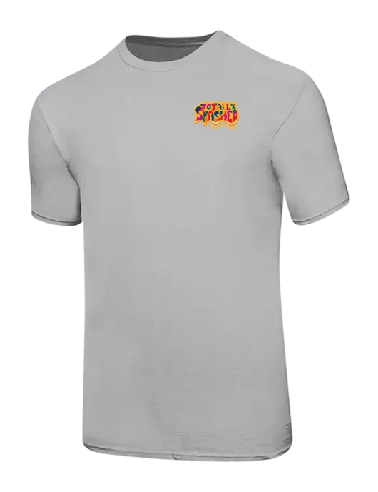 Ring Spun Silver 4.5 oz T-Shirt w/Totally Smashed Logo