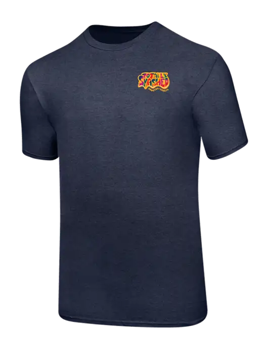 Ring Spun Heather Navy 4.5 oz T-Shirt w/Totally Smashed Logo