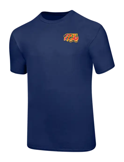Ring Spun Navy 4.5 oz T-Shirt w/Totally Smashed Logo