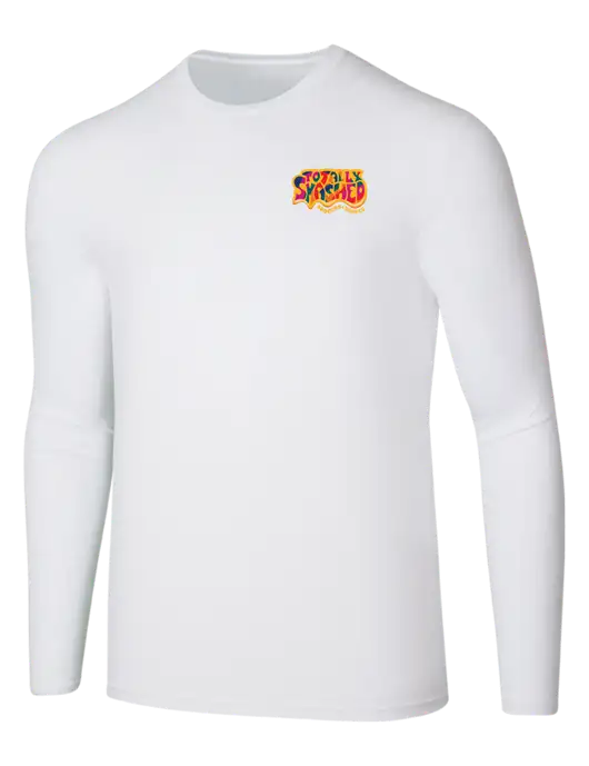 Seriously Soft White Long Sleeve T-Shirt w/Totally Smashed Logo