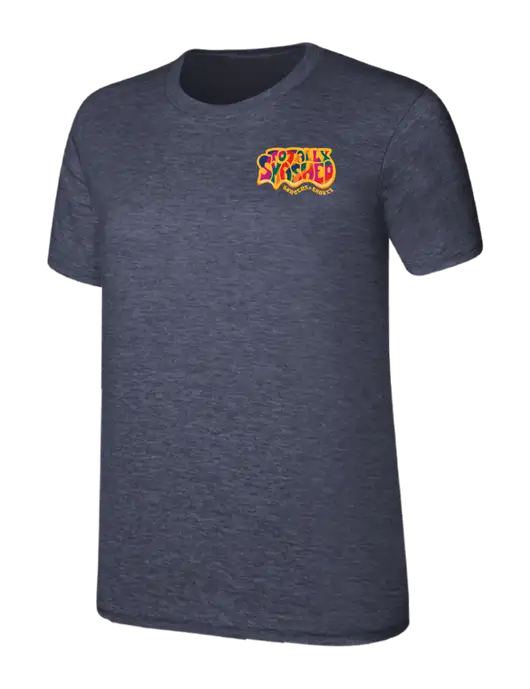 Womens Ring Spun Heather Navy 4.5 oz T-Shirt w/Totally Smashed Logo