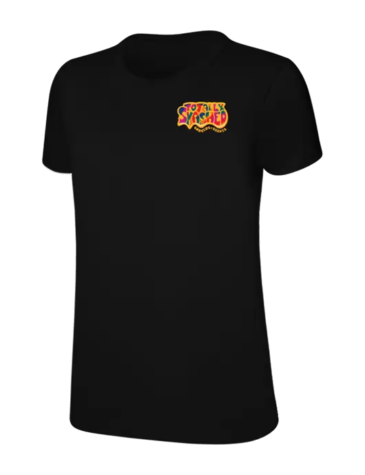 Womens Ring Spun Jet Black 4.5 oz T-Shirt w/Totally Smashed Logo