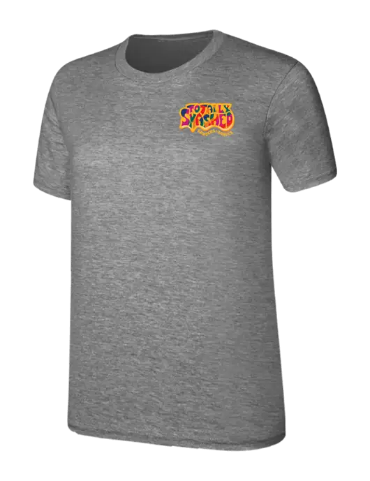 Womens Ring Spun Light Grey Heather 4.5 oz T-Shirt w/Totally Smashed Logo