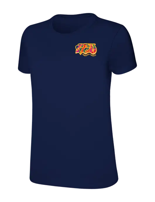 Womens Ring Spun Navy 4.5 oz T-Shirt w/Totally Smashed Logo