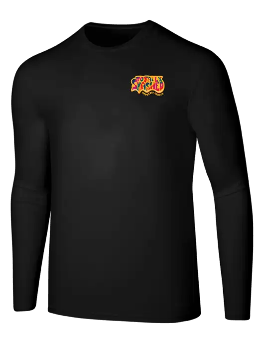 Seriously Soft Black Long Sleeve T-Shirt w/Totally Smashed Logo