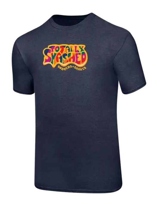 Ring Spun Heather Navy 4.5 oz T-Shirt w/Totally Smashed Logo