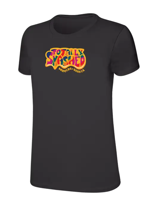 Womens Ring Spun Charcoal 4.5 oz T-Shirt w/Totally Smashed Logo