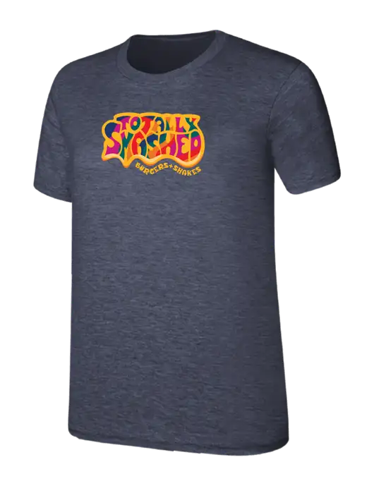 Womens Ring Spun Heather Navy 4.5 oz T-Shirt w/Totally Smashed Logo