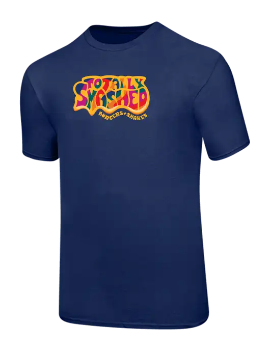 Ring Spun Navy 4.5 oz T-Shirt w/Totally Smashed Logo