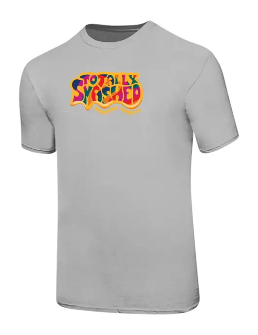 Ring Spun Silver 4.5 oz T-Shirt w/Totally Smashed Logo