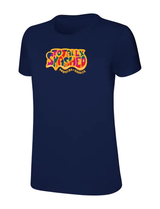 Womens Ring Spun Navy 4.5 oz T-Shirt w/Totally Smashed Logo